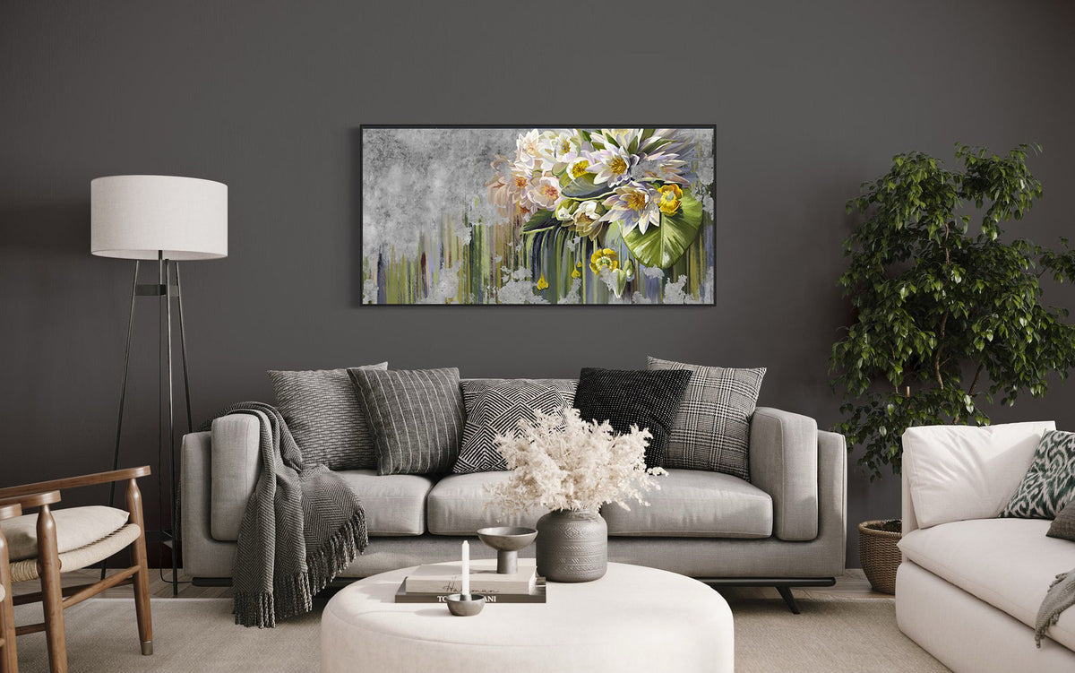 Canvas Painting - White Flowers