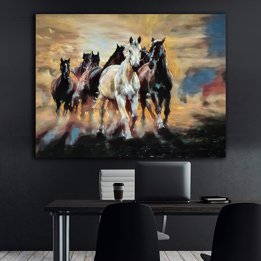 Canvas Painting - Horses to Freedom