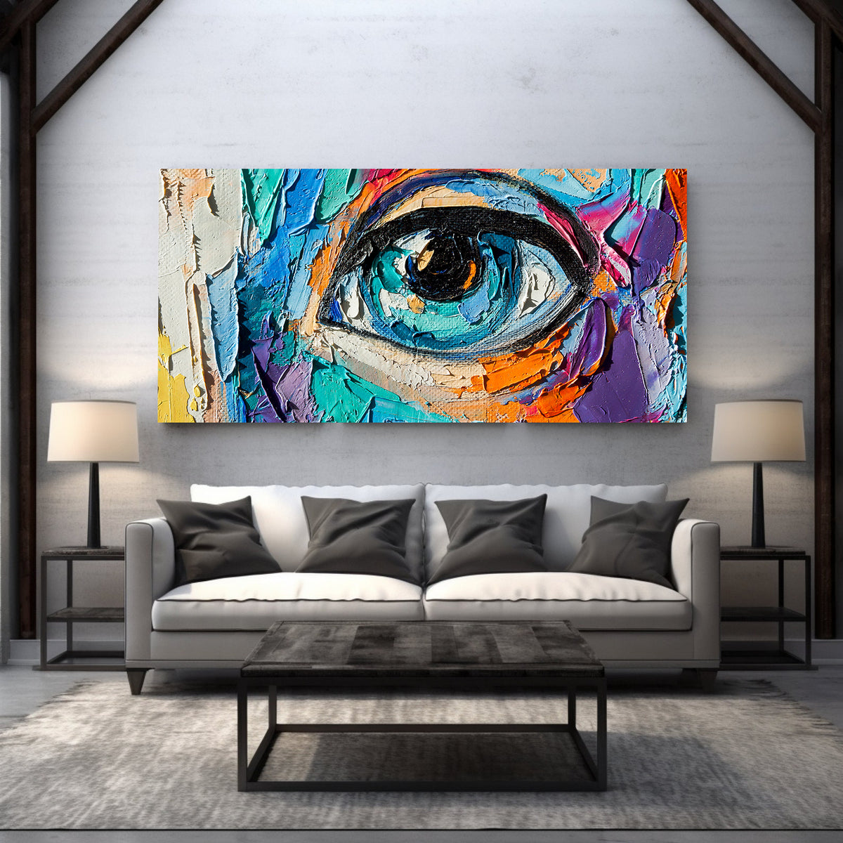 Canvas Painting - Multicolored Eyes