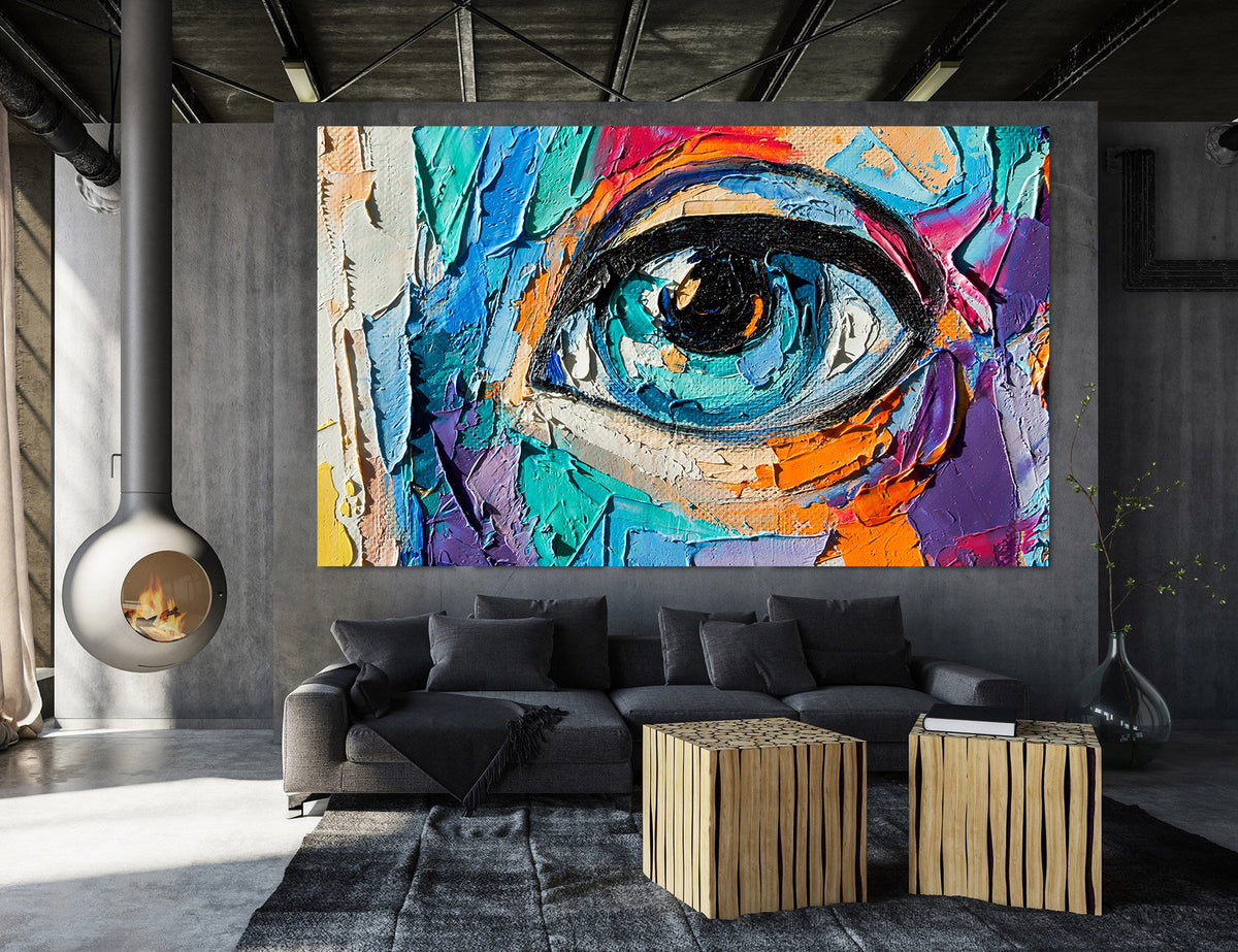 Canvas Painting - Multicolored Eyes