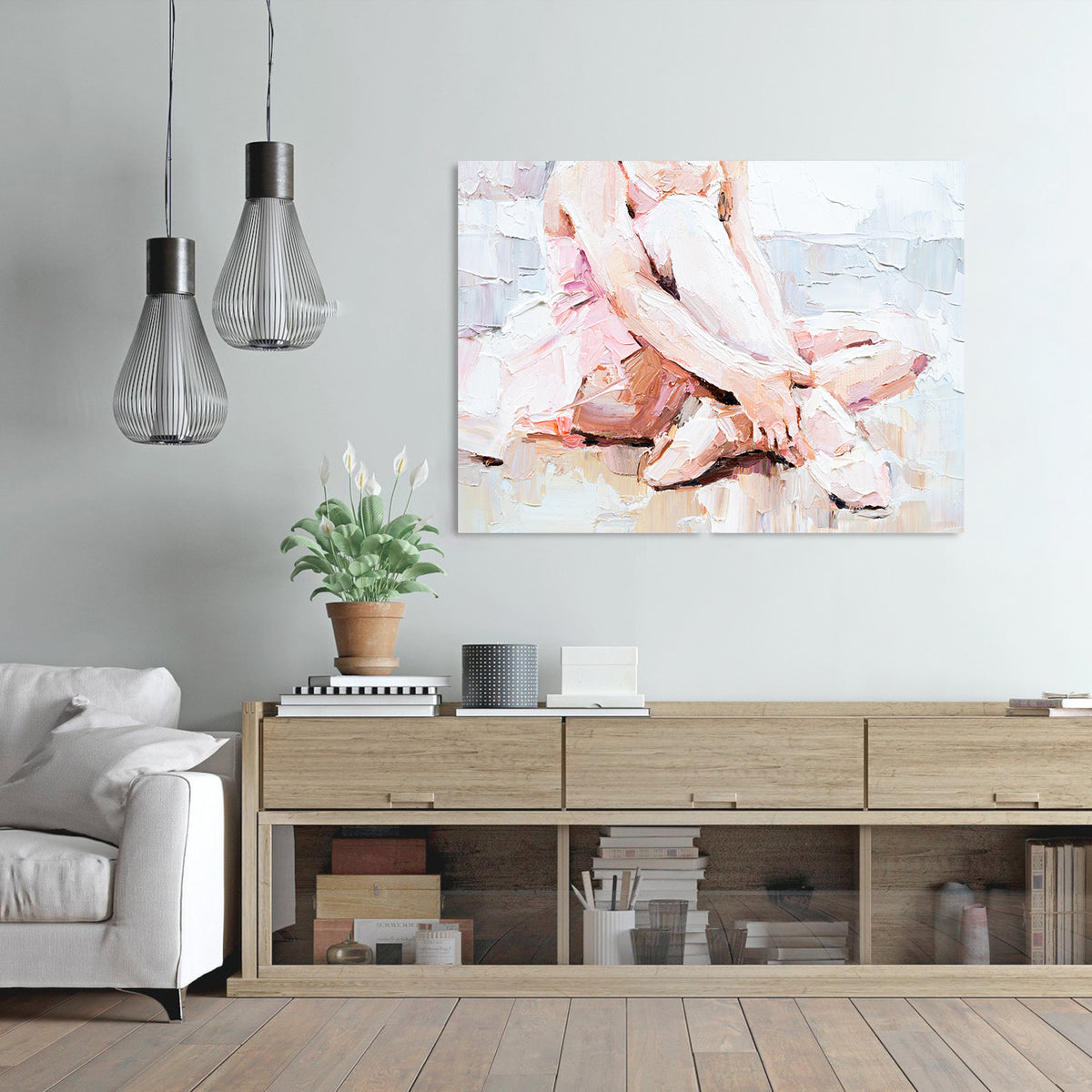 Canvas Painting - Ballerina in Pink Dress
