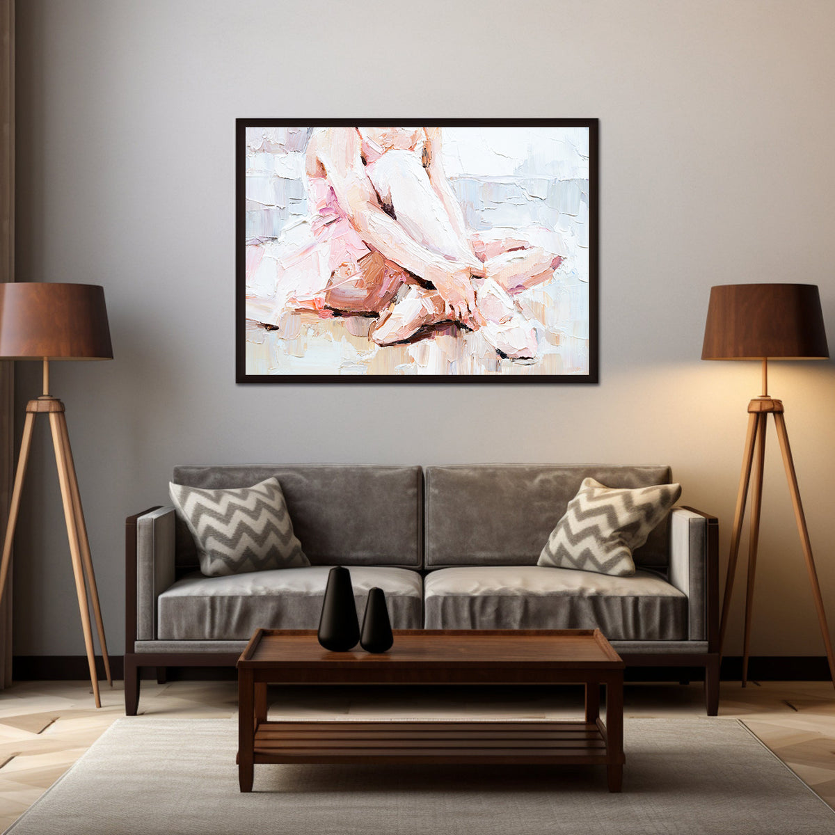 Canvas Painting - Ballerina in Pink Dress