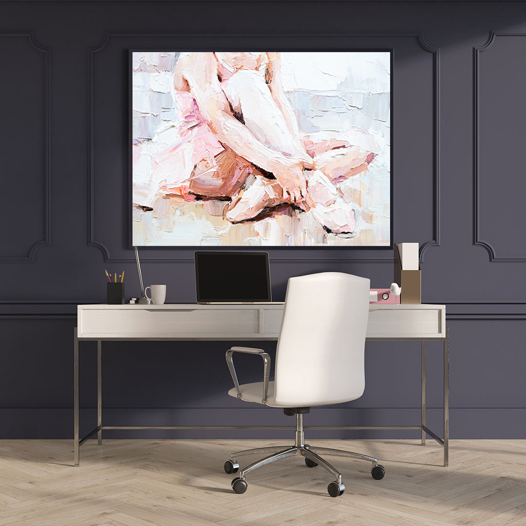 Canvas Painting - Ballerina in Pink Dress