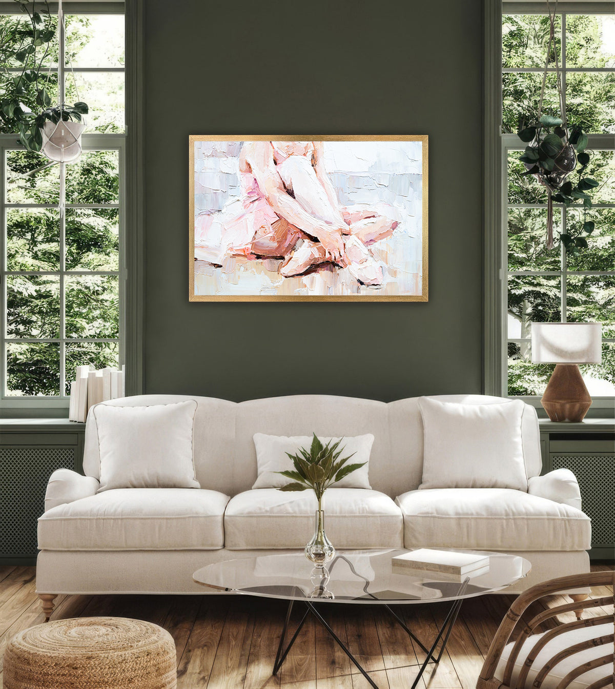 Canvas Painting - Ballerina in Pink Dress