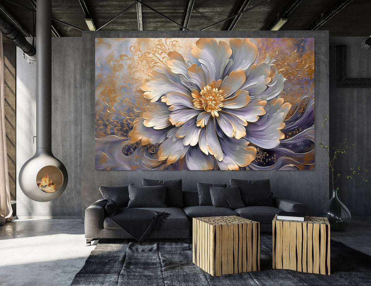 Canvas Painting - Golden Flower