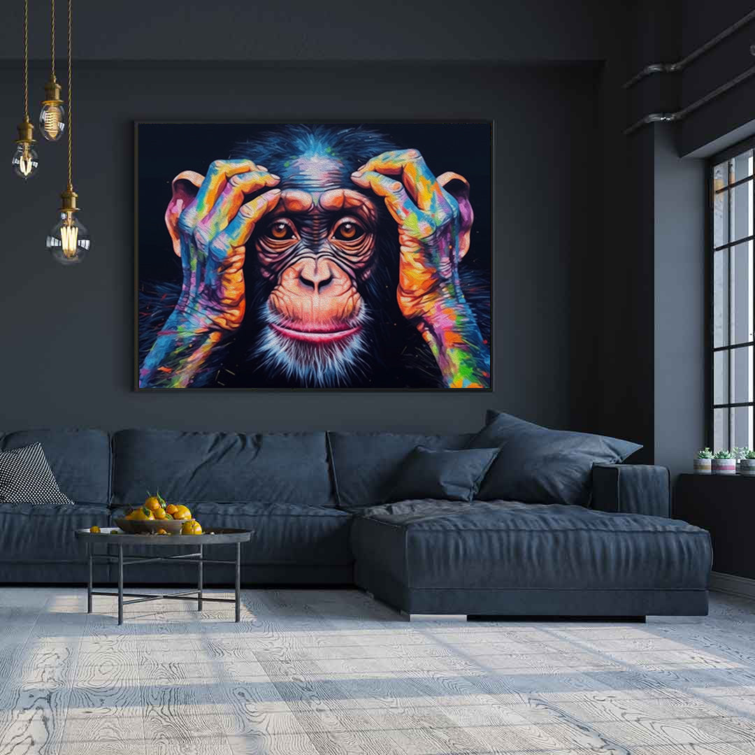 Canvas Painting - Monkey Portrait
