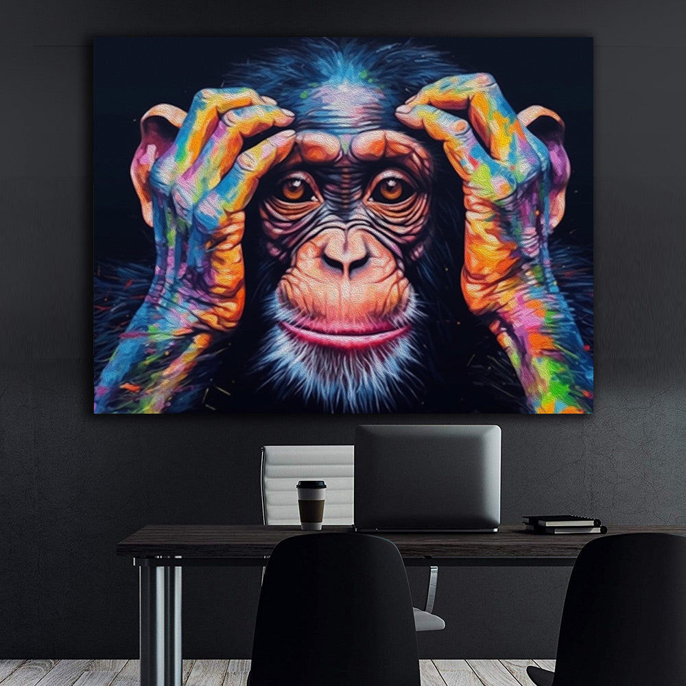 Canvas Painting - Monkey Portrait