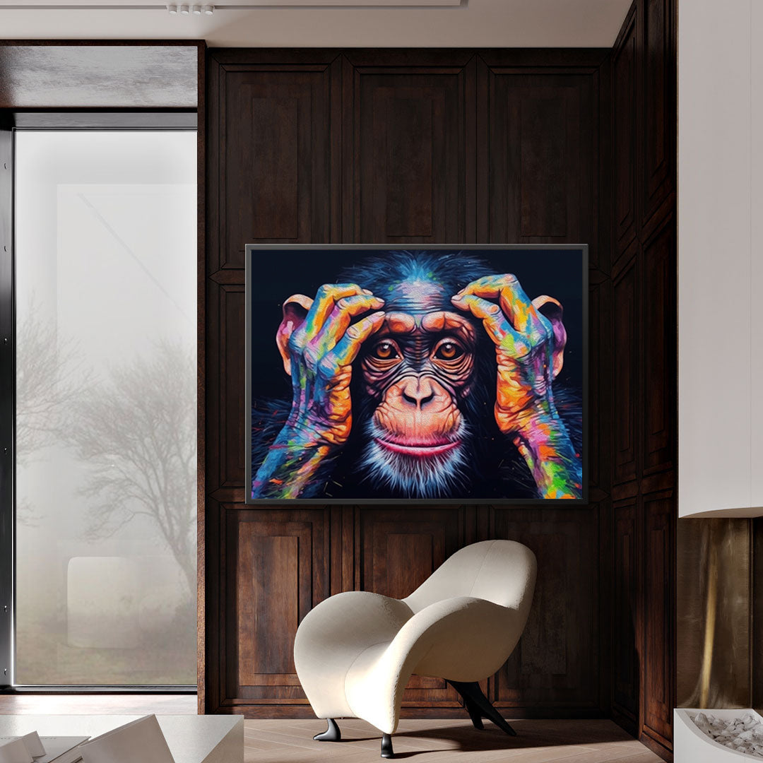 Canvas Painting - Monkey Portrait