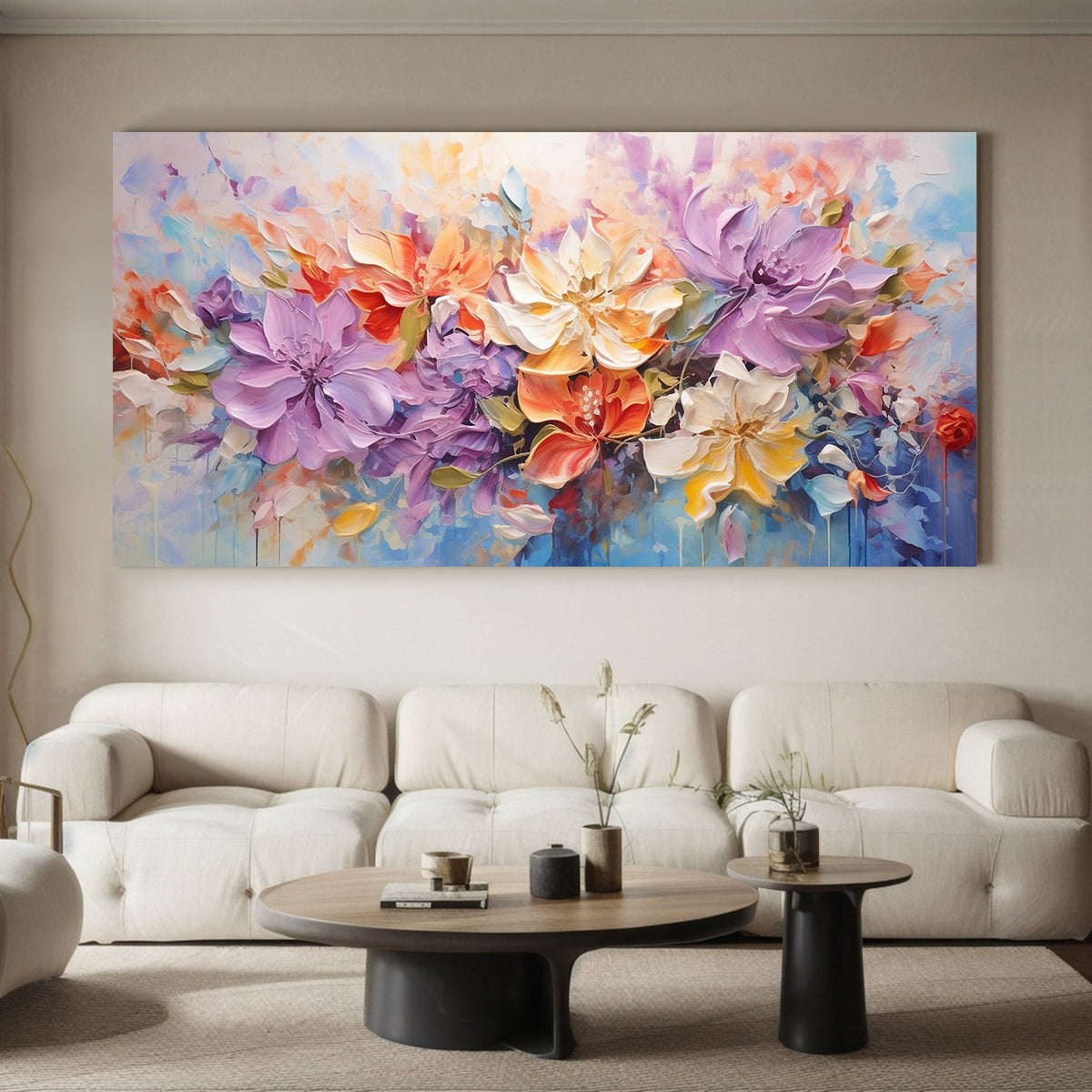 Canvas Painting - Multicolored Flowers