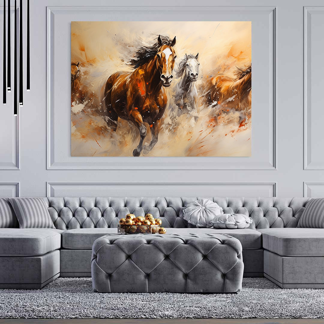 Canvas Painting - Horses in Freedom