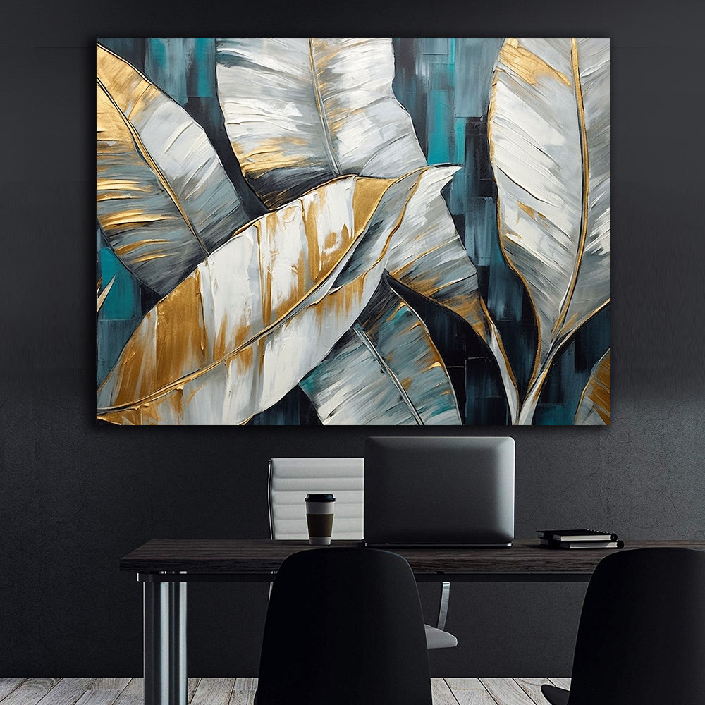 Canvas Painting - Tropical Leaves