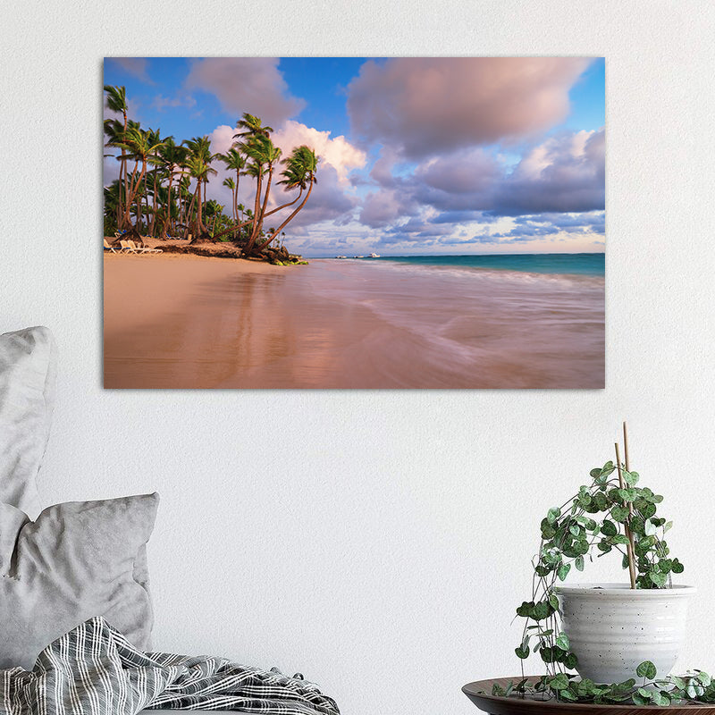 Canvas Painting - Beach with Palm Trees