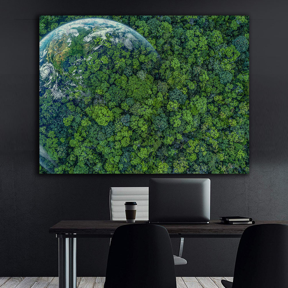 Canvas Painting - Green Planet
