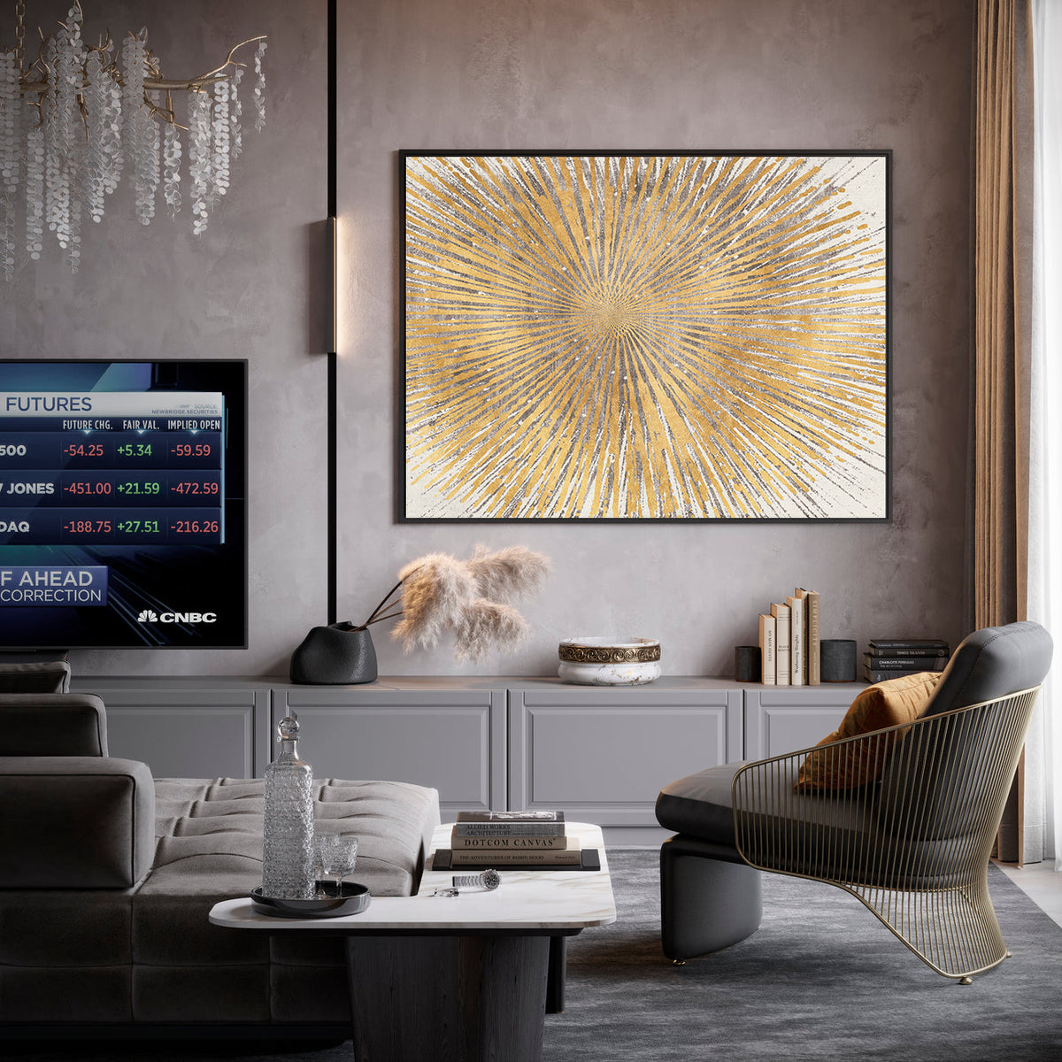 Canvas Painting - Golden Star