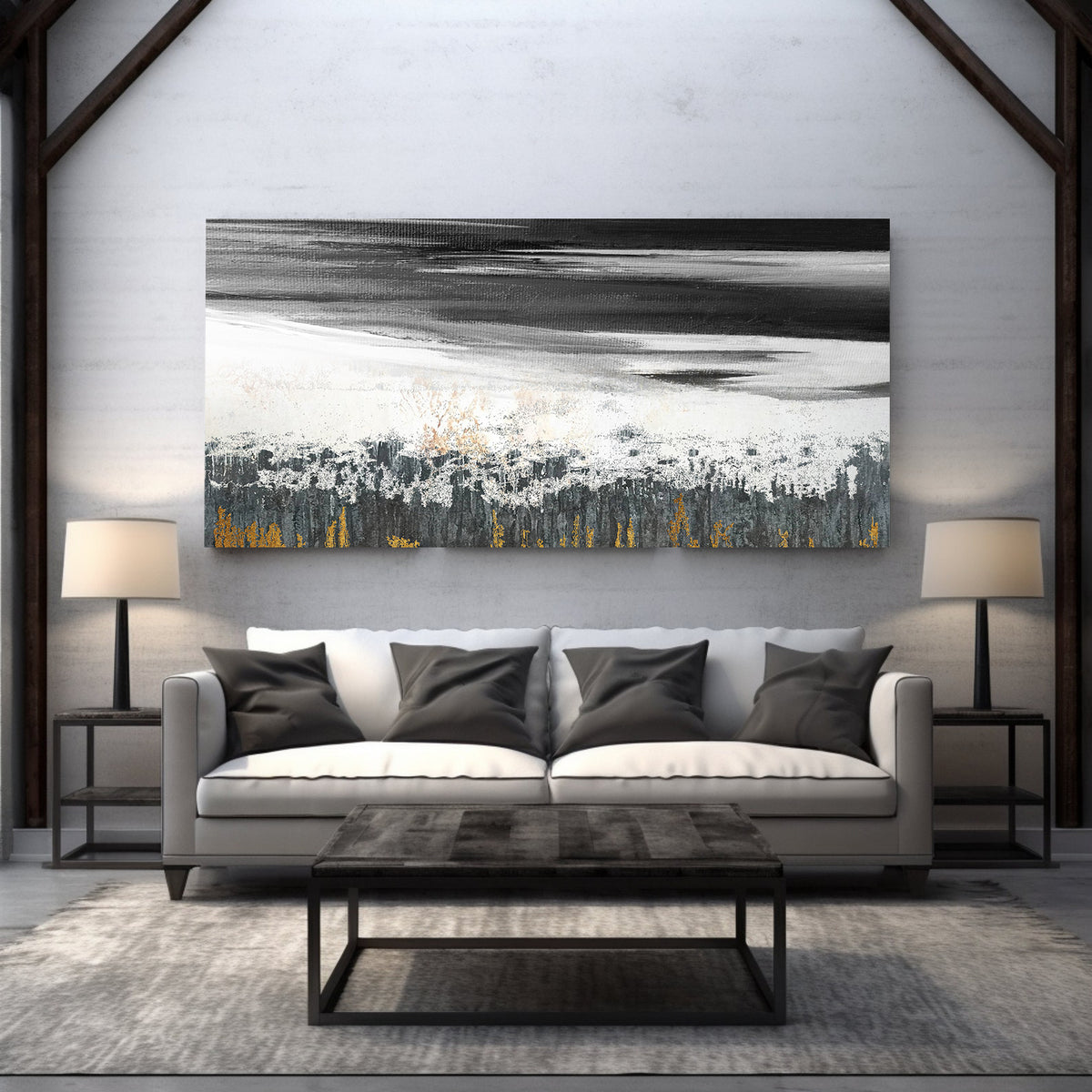 Canvas Painting - Gold Abstract ART