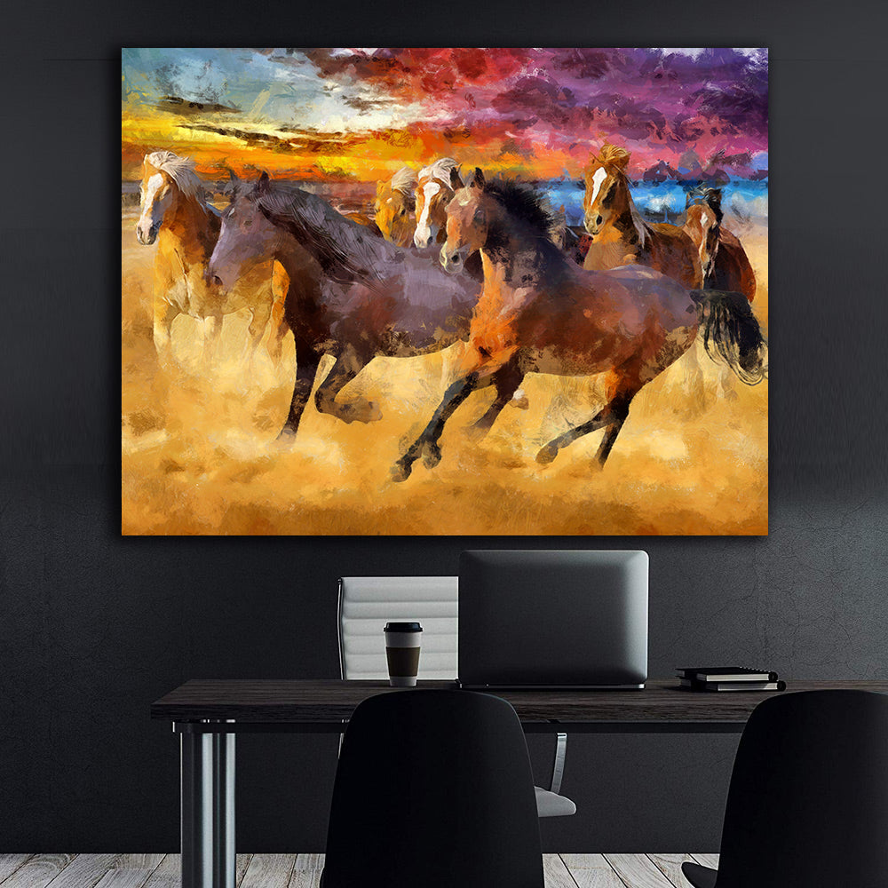 Canvas Painting - Horses Running in Freedom
