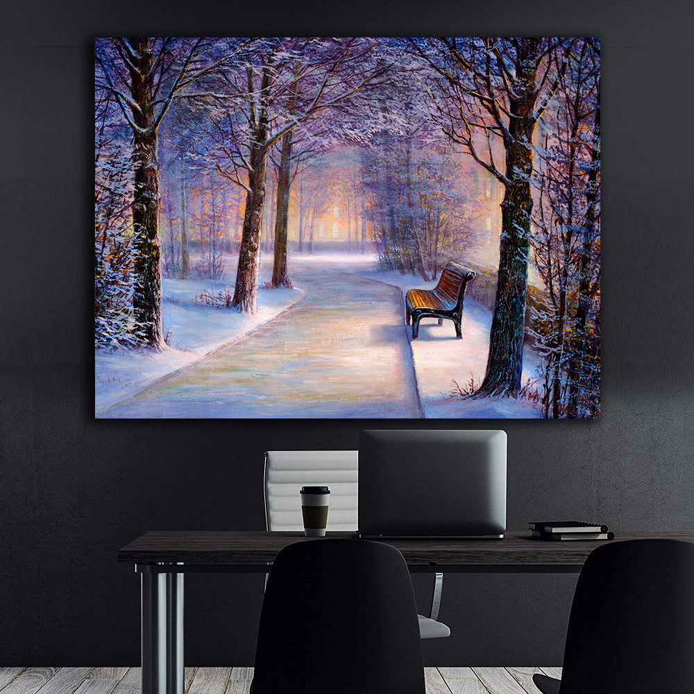 Canvas Painting - Winter in the Park