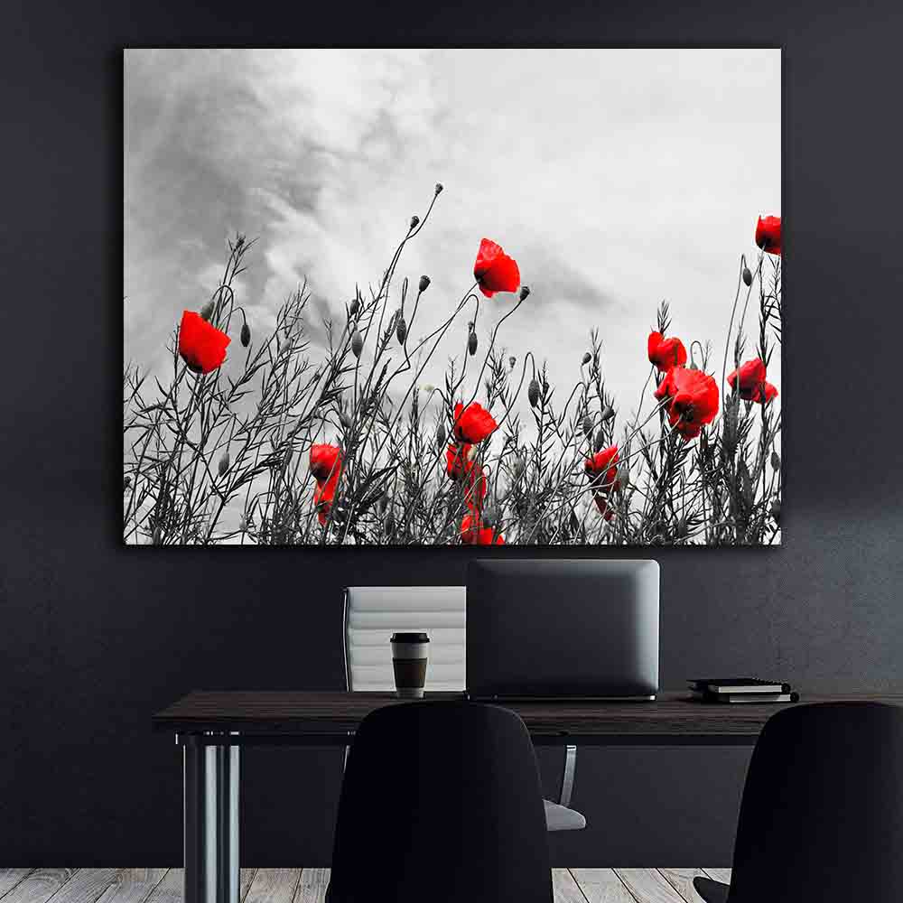 Canvas Painting - Red Poppies