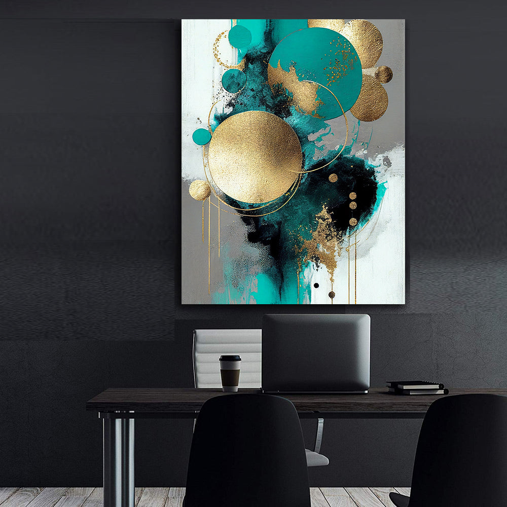 Canvas painting - Modern Circles Art
