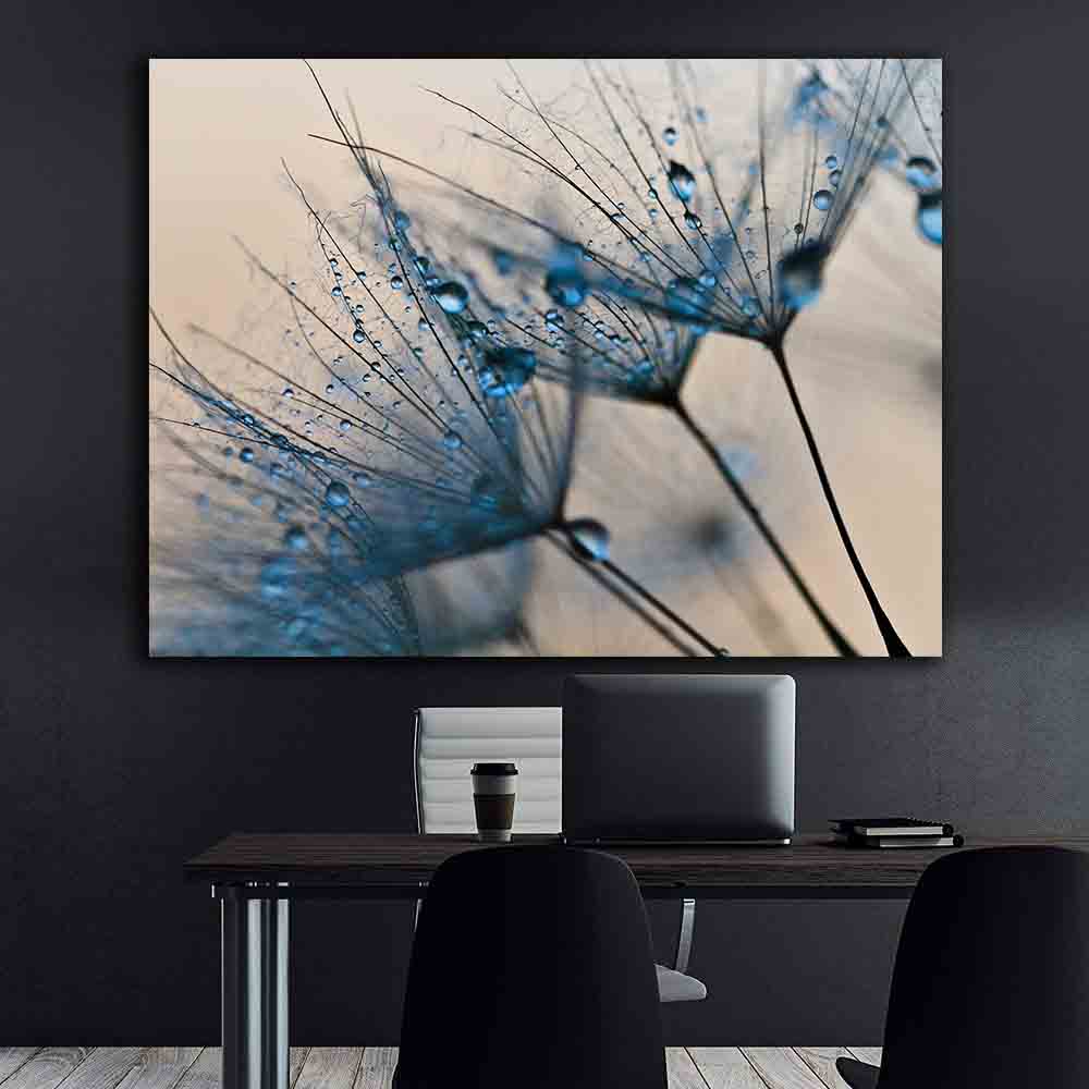 Canvas Painting - Flower with Water Drops