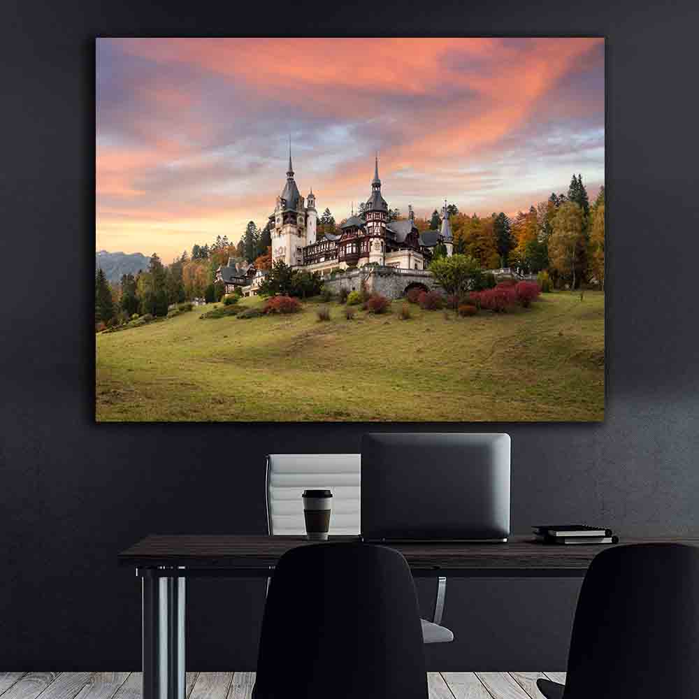 Canvas Painting - Peles Castle in Sinaia