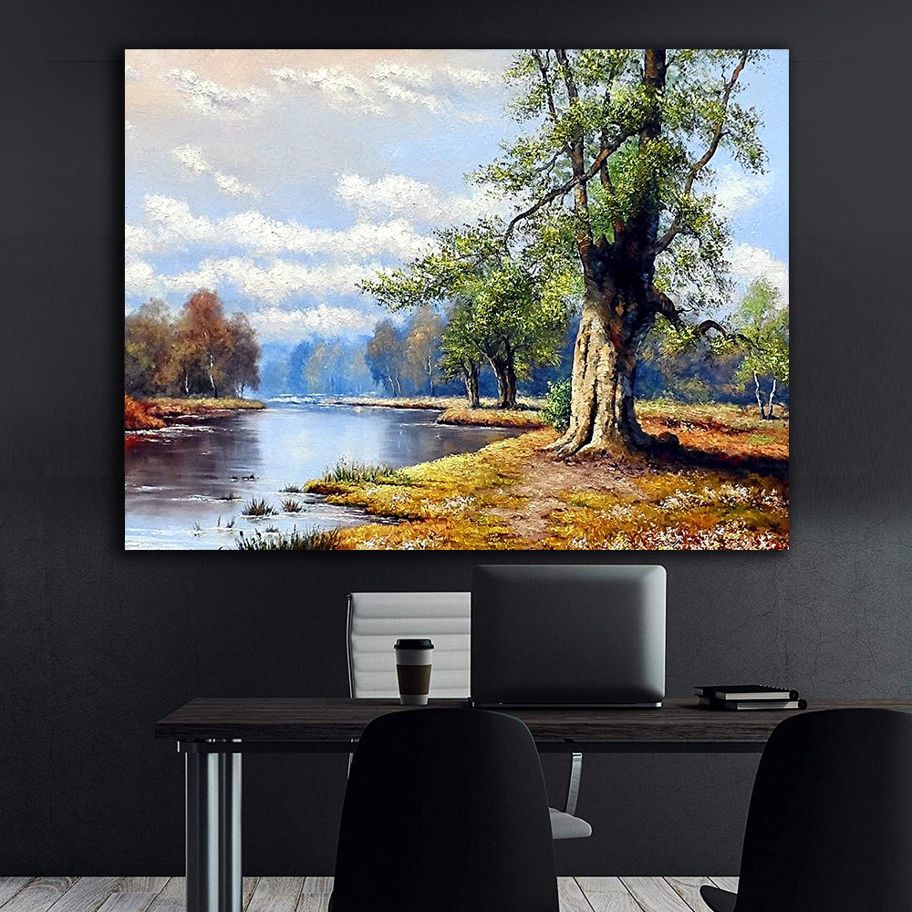 Canvas Painting - River Landscape