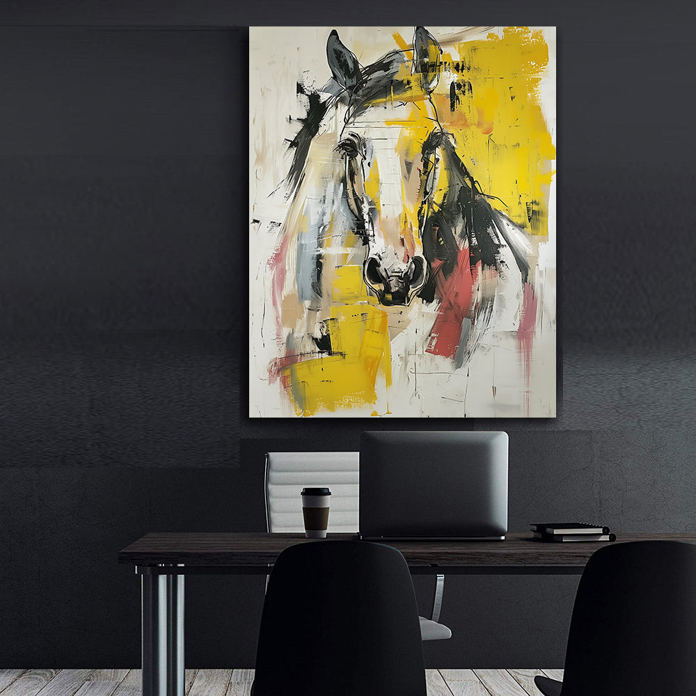 Canvas Painting - Horse Portrait Abstract