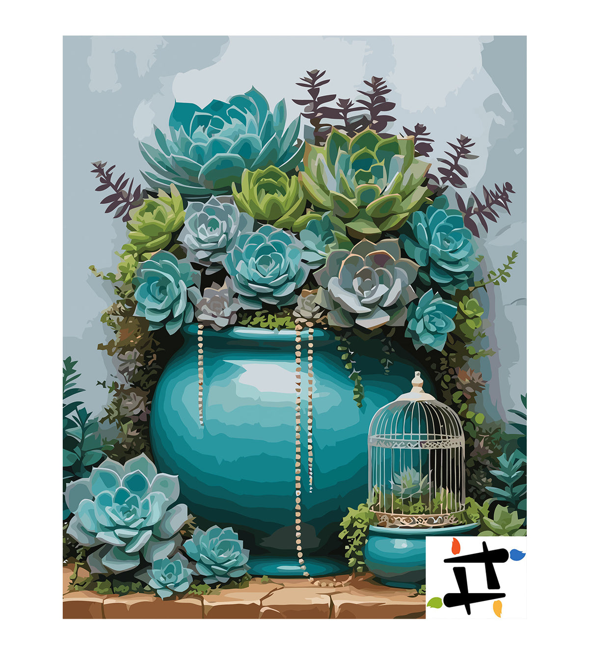 Pictura pe Numere – Gradina cu suculente 6897