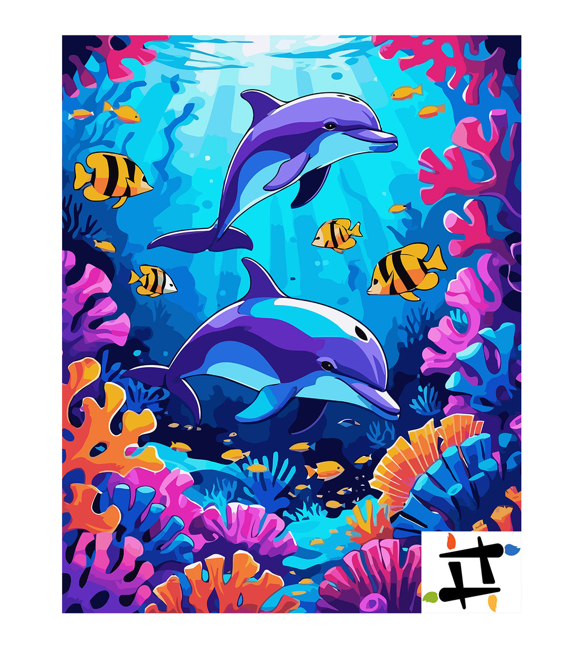 Pictura pe Numere – Armonia delfinilor 7391