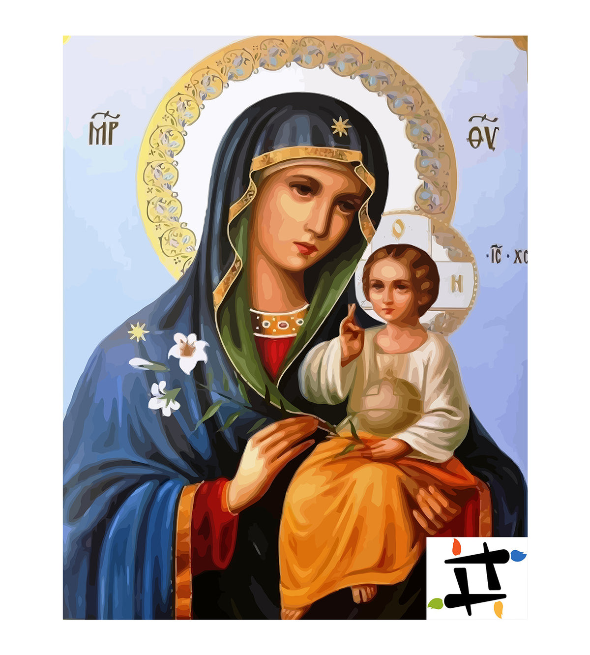 Pictura pe Numere – Crinul Puritatii si Pruncul Sfant 6828