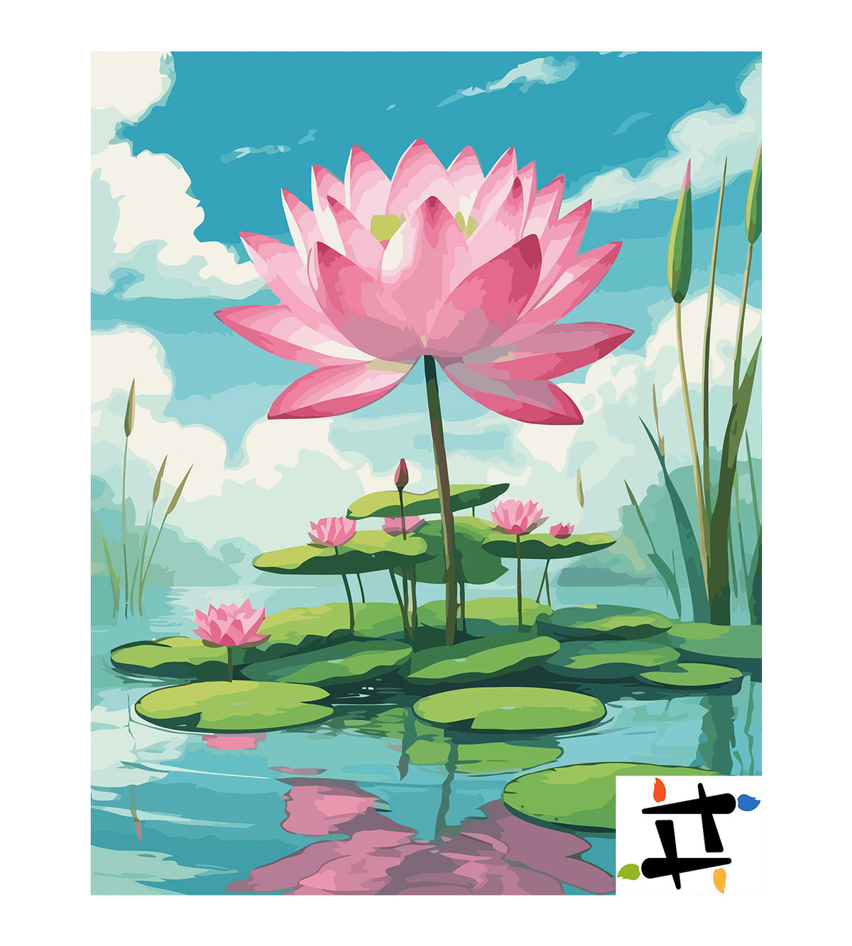 Pictura pe Numere – Lotusul roz 7187
