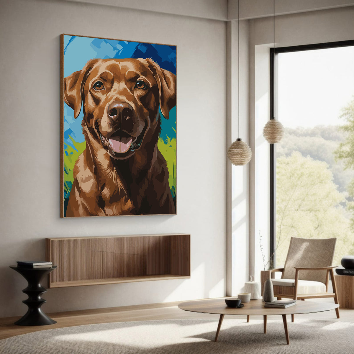 Pictura pe Numere – Labradorul sub cerul senin 7470