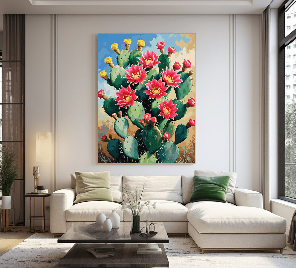 Pictura pe Numere – Cactusi infloriti 7245