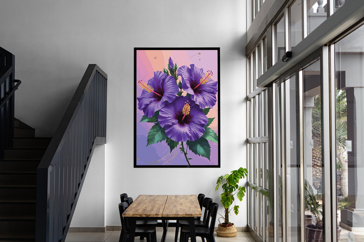 Pictura pe Numere – Trio de hibiscus 7177