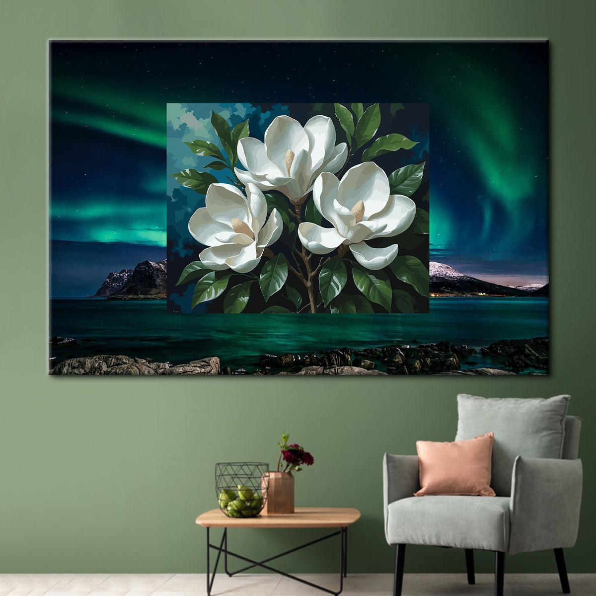 Pictura pe Numere – Eleganta magnoliilor albe 6984