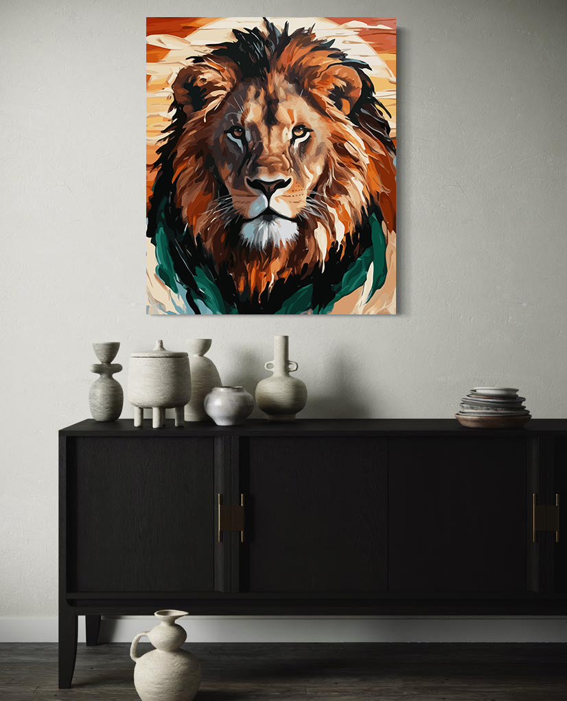 Рисуване по номера – Величието на лъва 7382