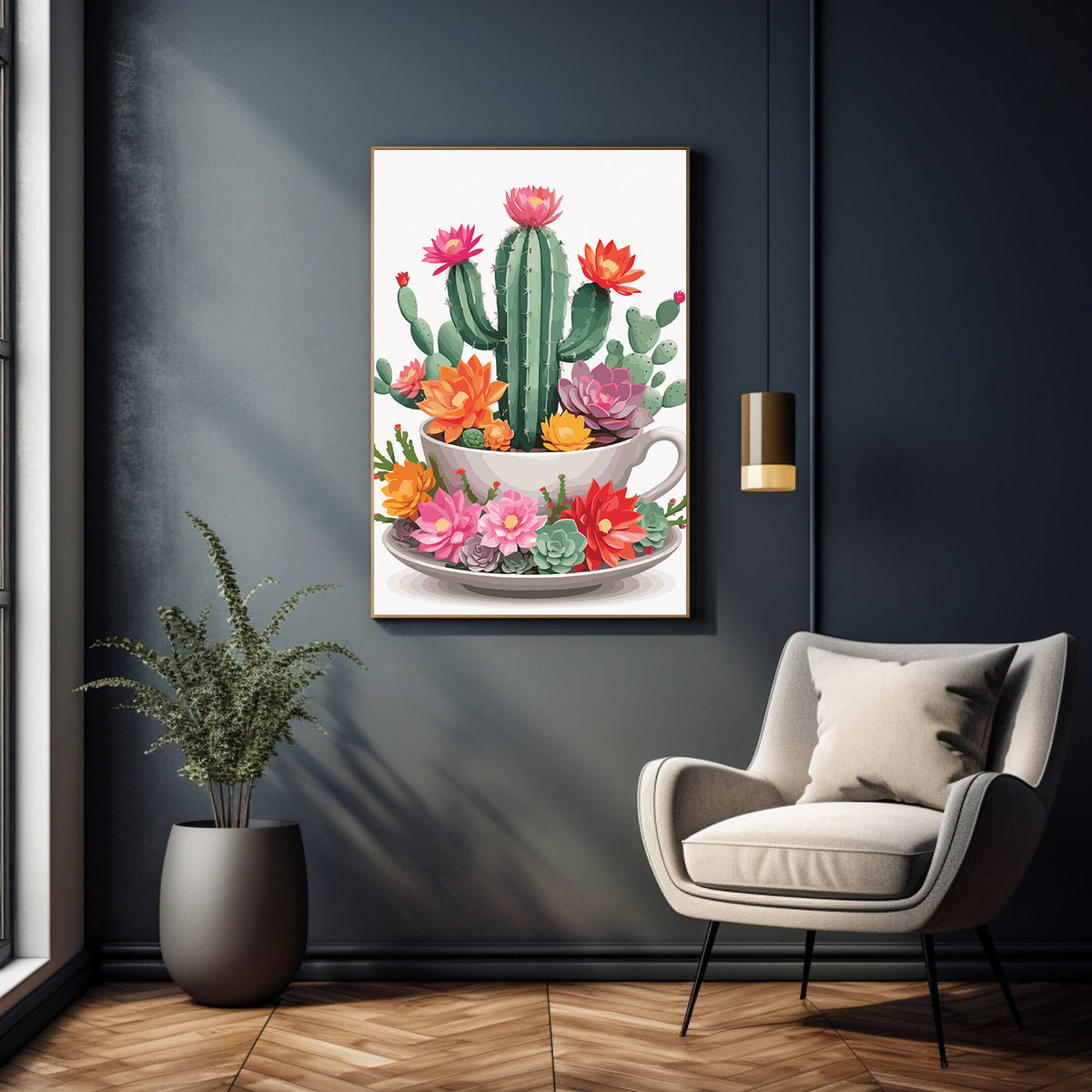 Pictura pe Numere – Cactusi si suculente 7242