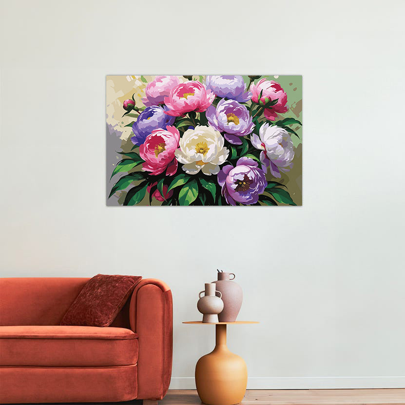 Pictura pe Numere – Bujori in sarbatoare 7069
