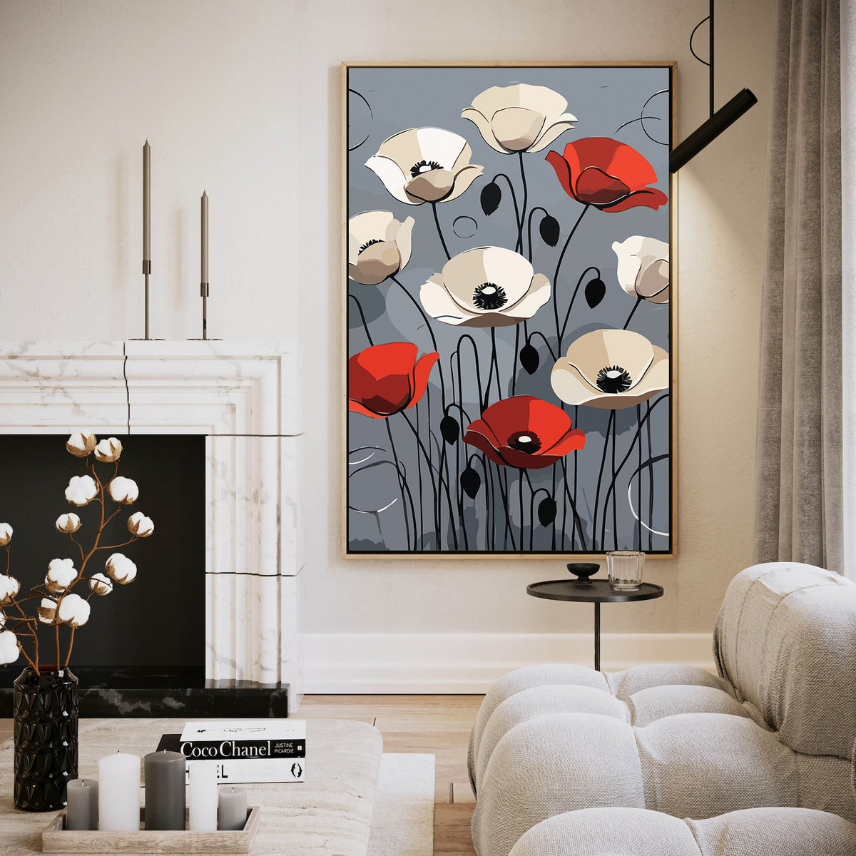 Pictura pe Numere – Contrast de maci 7018