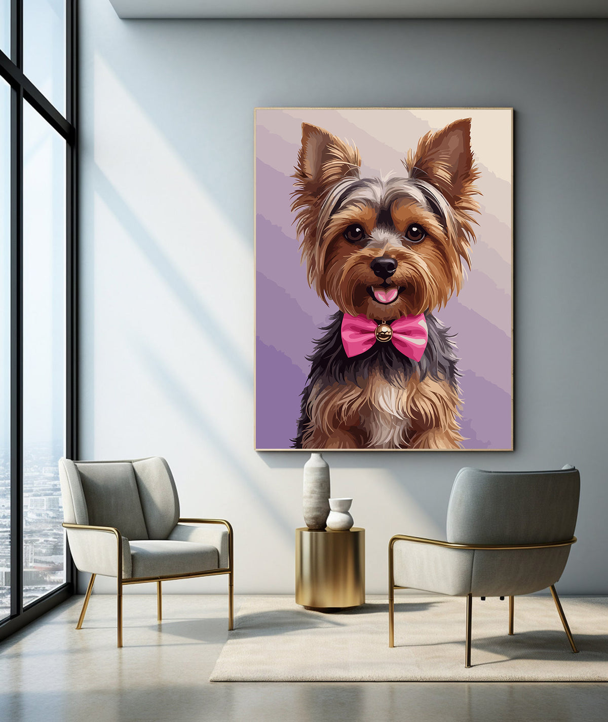Pictura pe Numere – Eleganta micului yorkie 7499