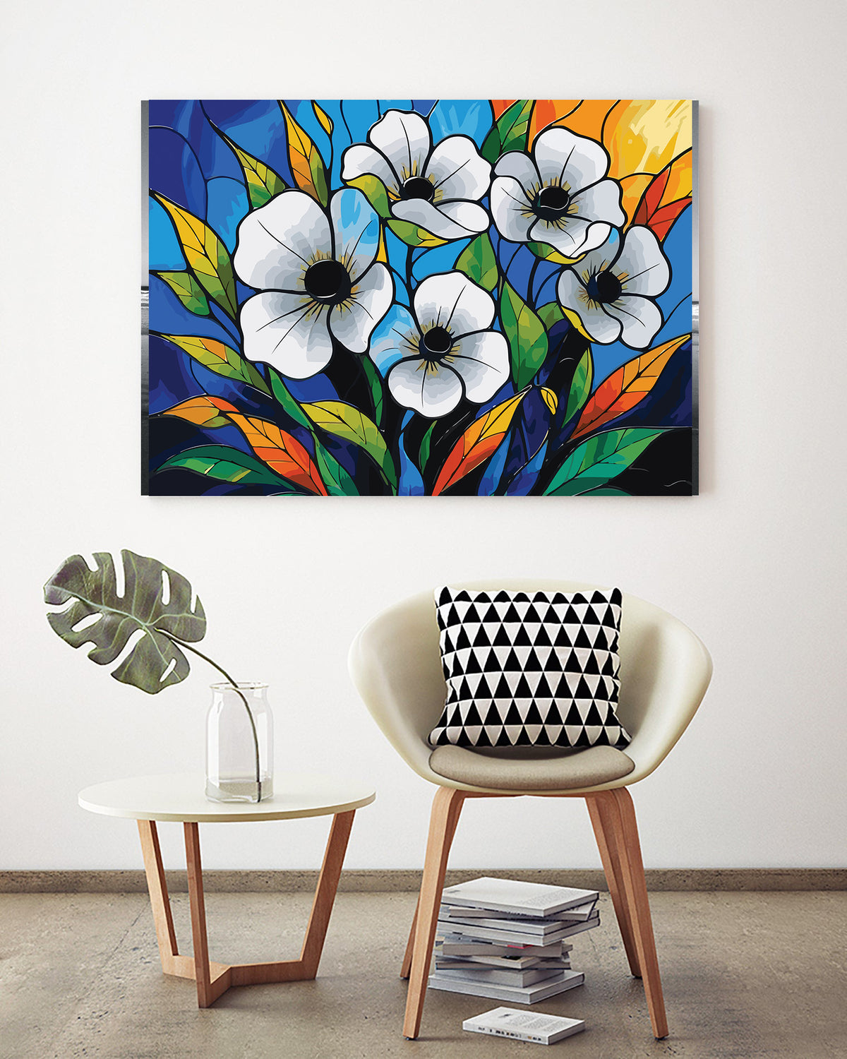 Pictura pe Numere – Anemone in vitraliul noptii 7231