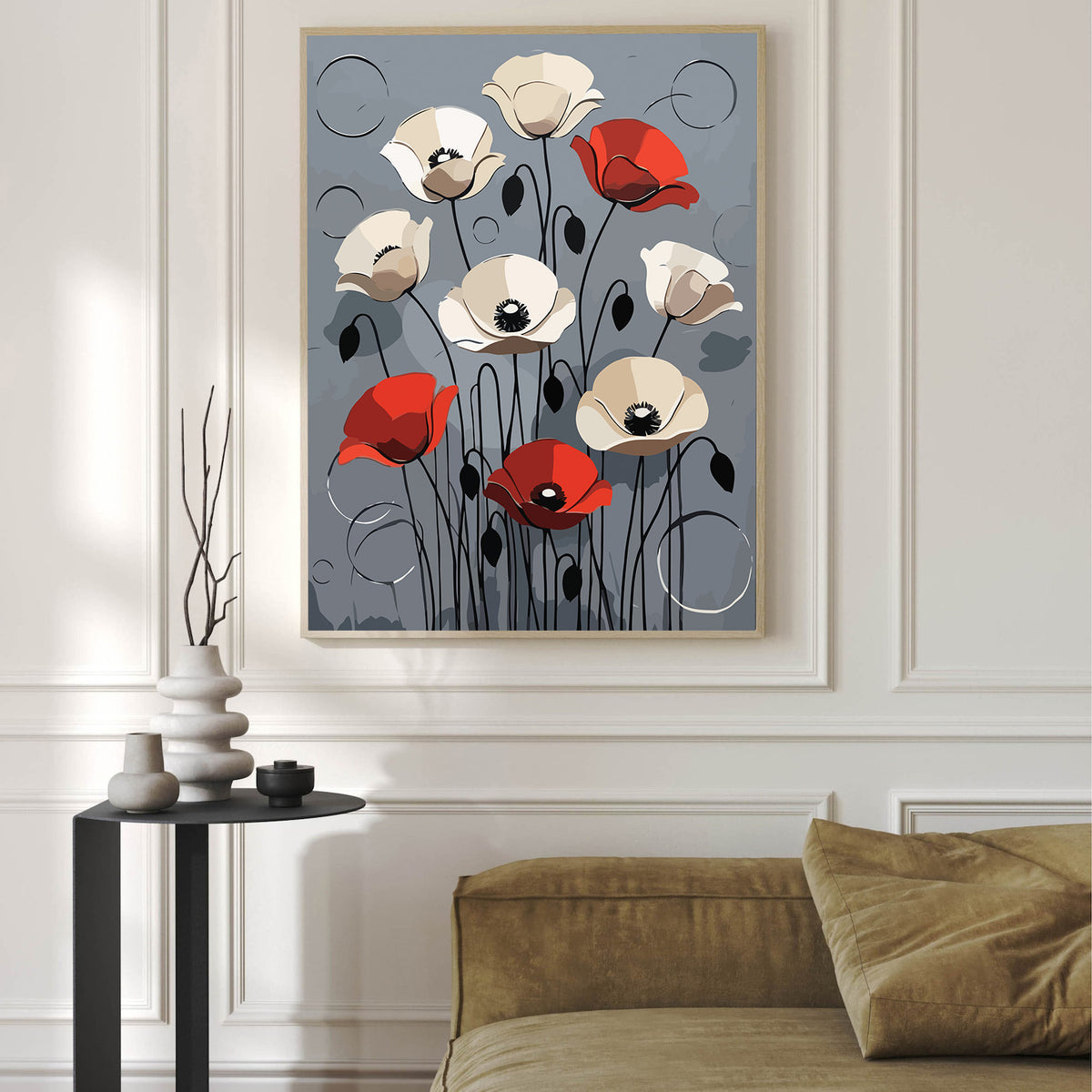 Pictura pe Numere – Contrast de maci 7018