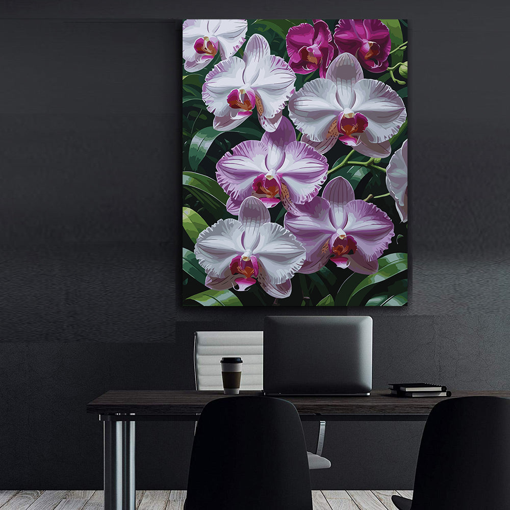 Рисуване по номера – Орхидея в градината 6901