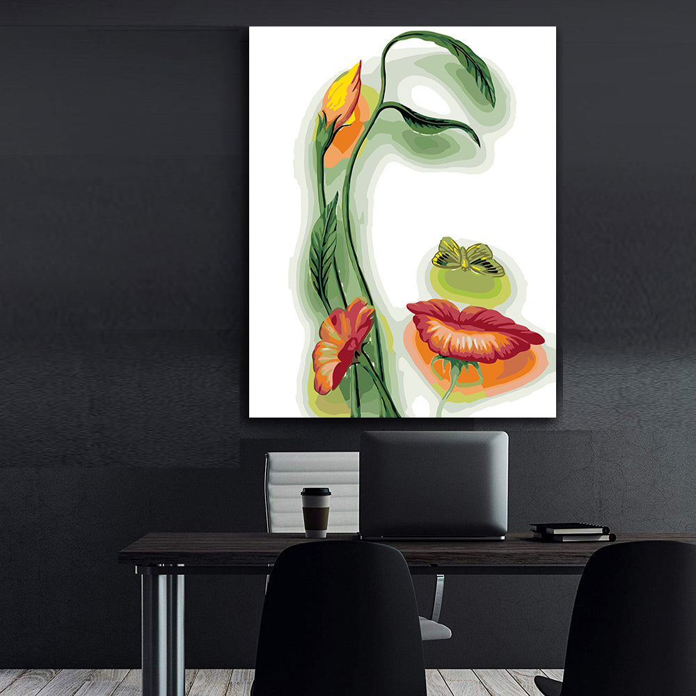 Pictura pe Numere - Portret din Flori 6018
