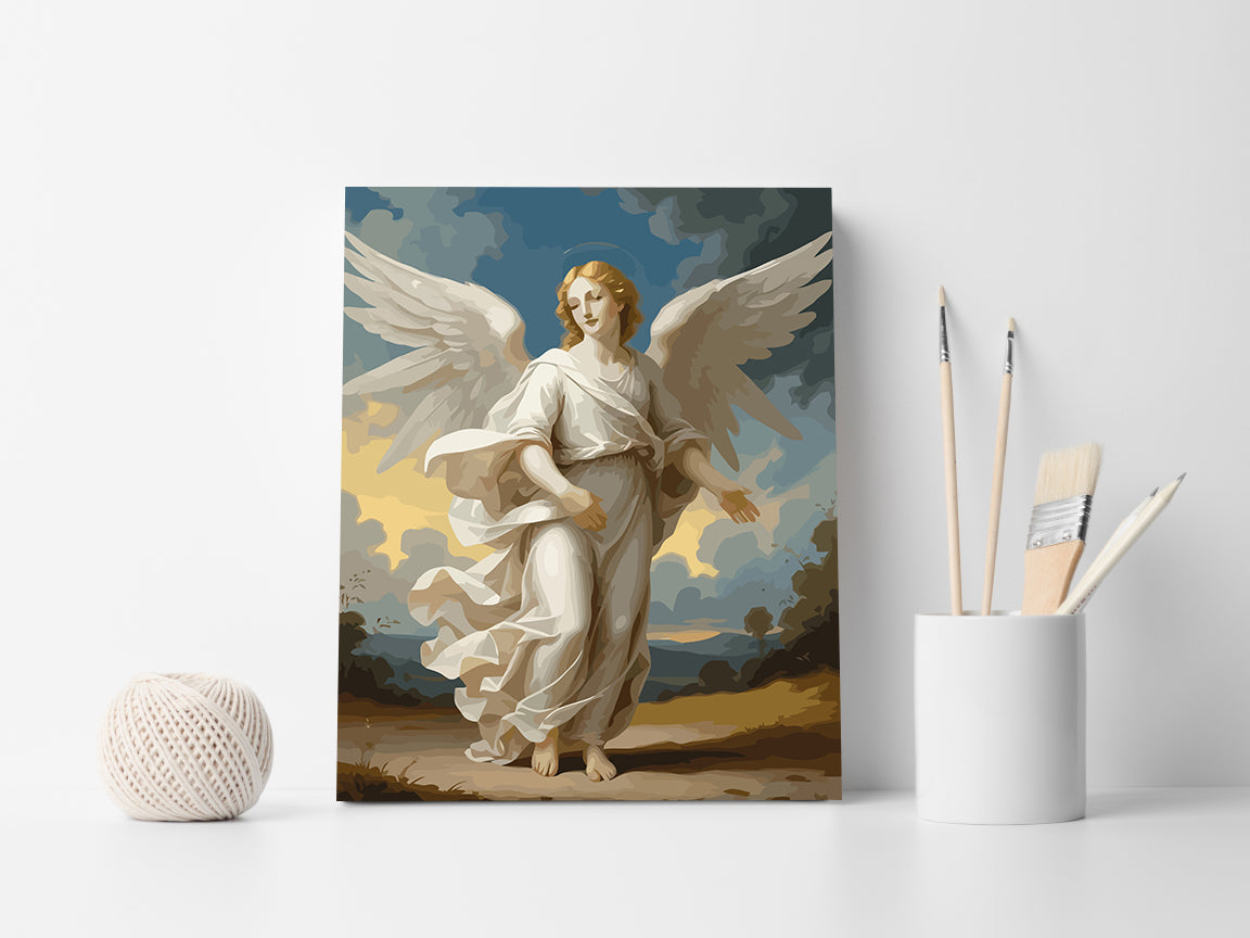 Pictura pe Numere – inger Ceresc in Robe Albe 6304