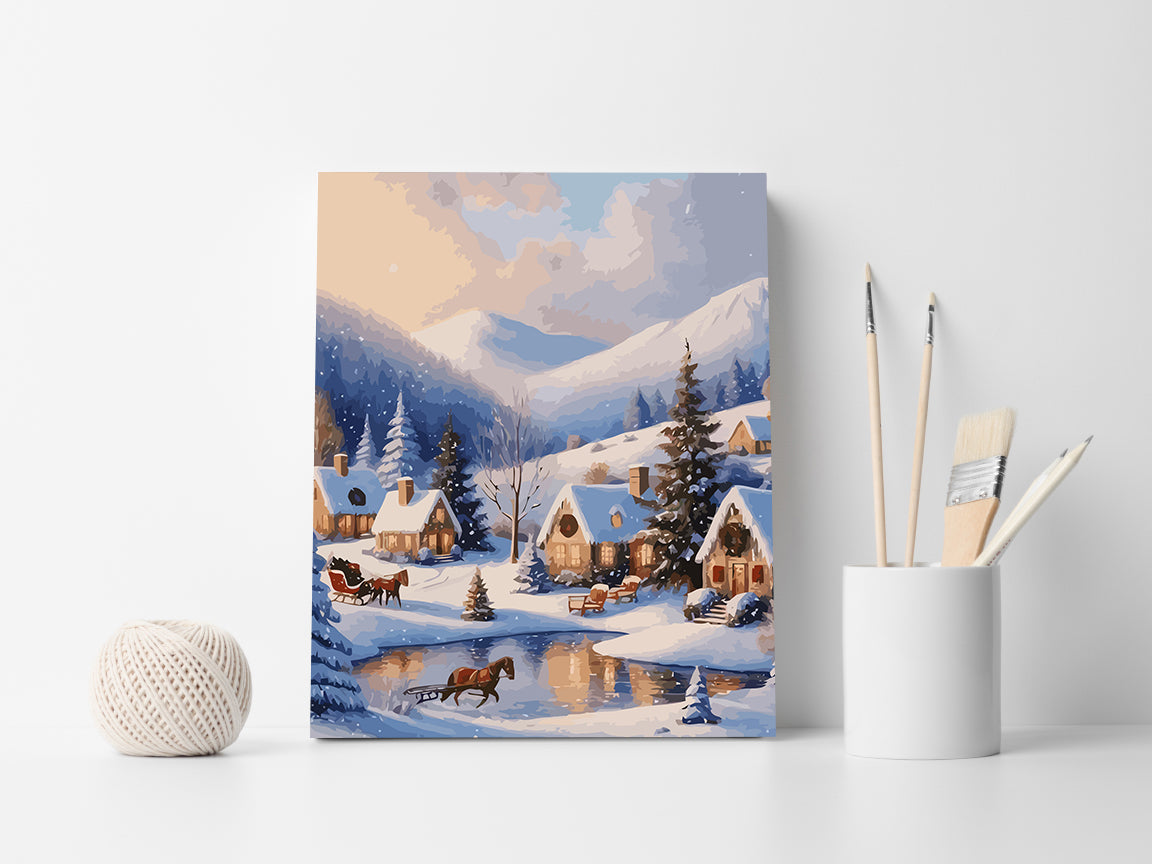 Pictura pe Numere – Iarna in Orasel 6200