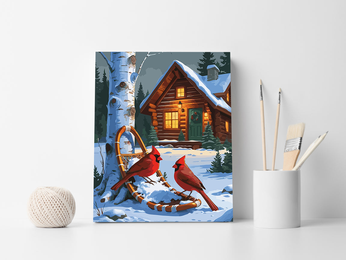 Pictura pe Numere – Pasarele Iarna 6220