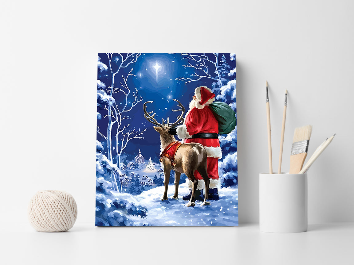 Pictura pe Numere – Rudolf si Mos Craciun 6124