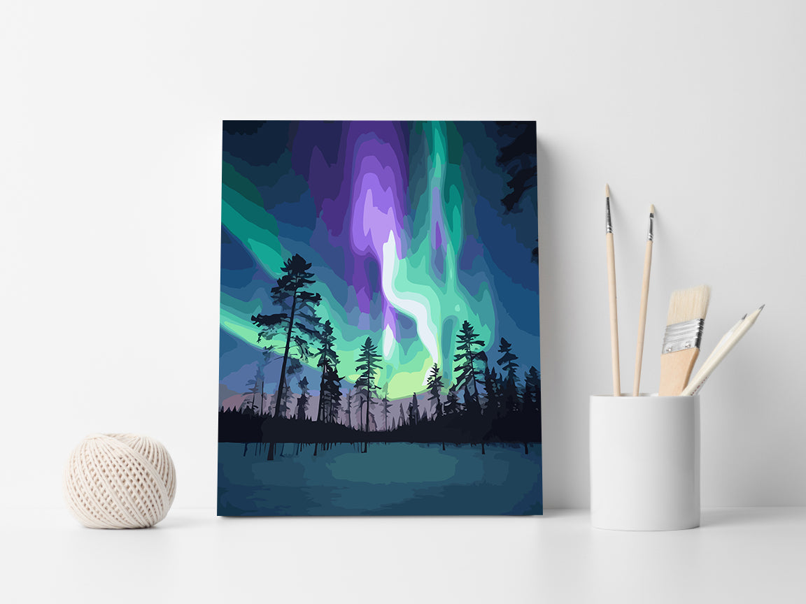 Pictura pe Numere – Aurora Boreala 6138