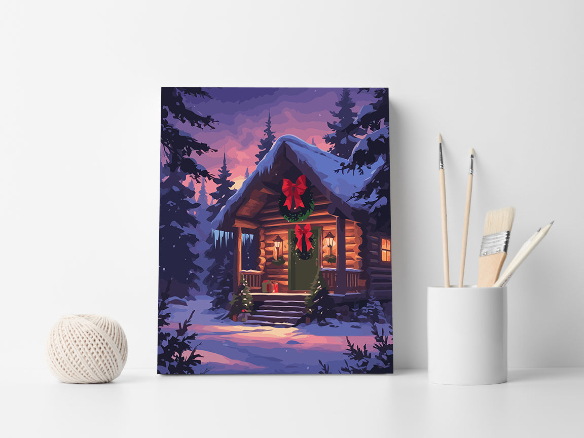 Pictura pe Numere – Casuta Decorata De Sarbatori 6157